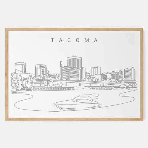 Tacoma WA Skyline Art Print