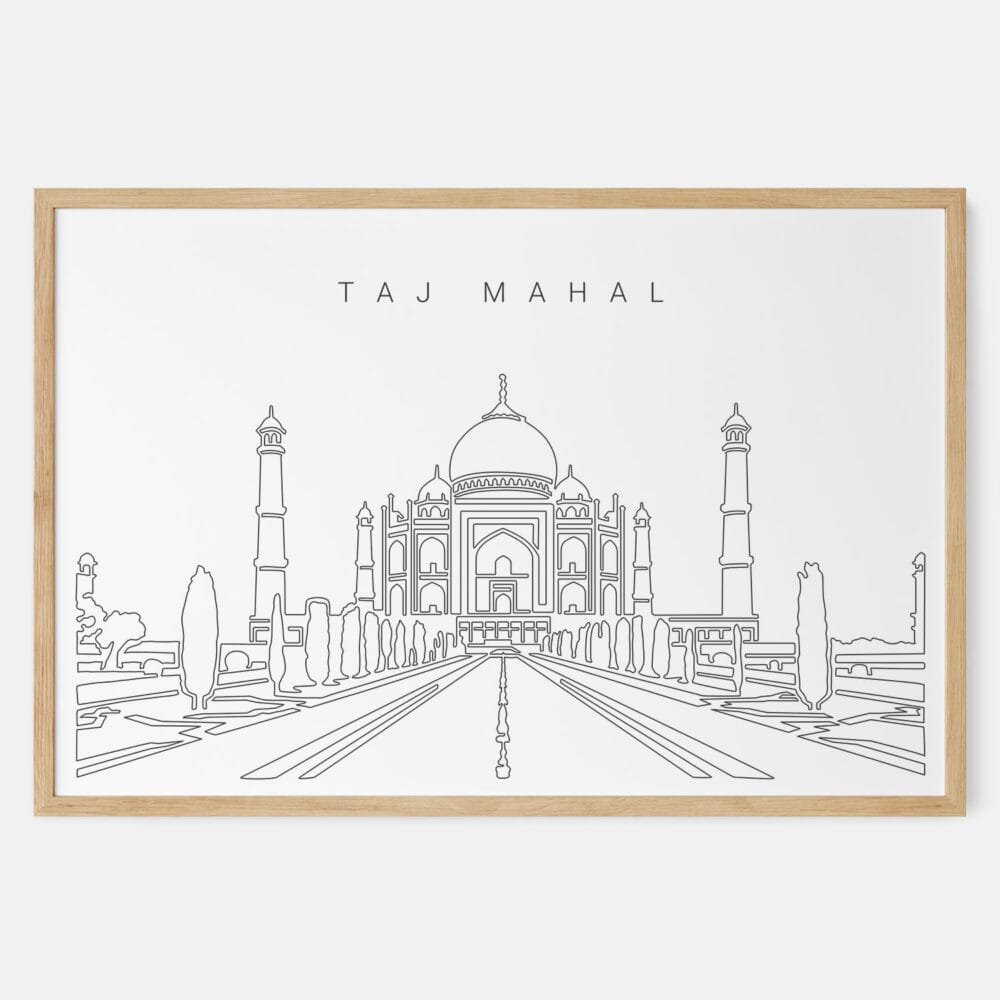 Framed Taj Mahal Art print - Landscape - Main