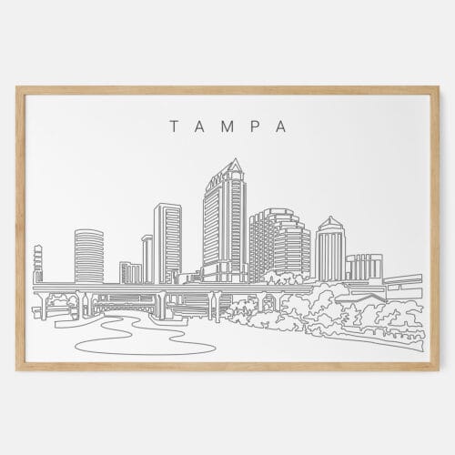 Tampa Skyline Art Print
