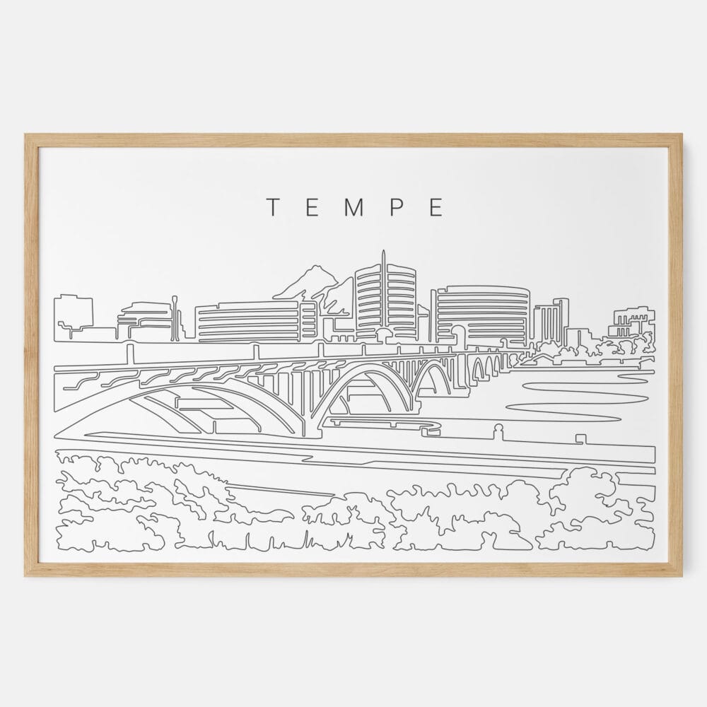Framed Tempe AZ Art print - Landscape - Main