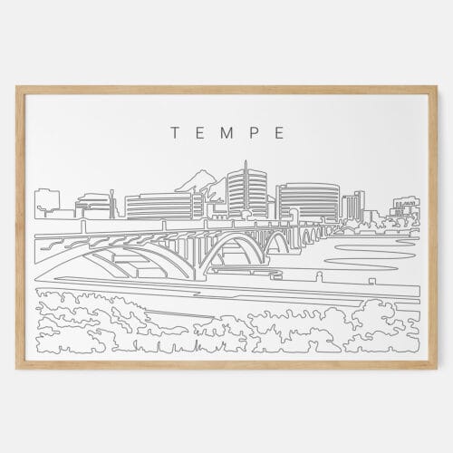 Tempe AZ Skyline Art Print