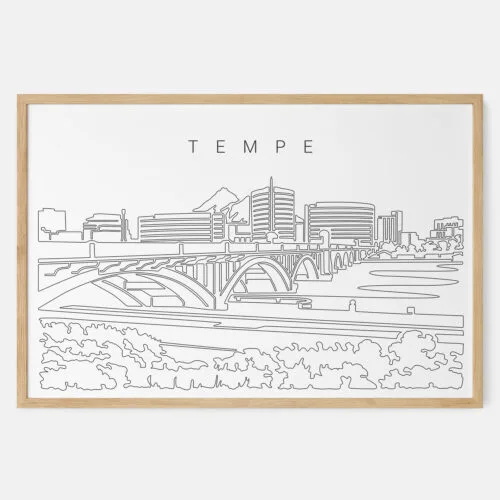 Tempe AZ Skyline Art Print