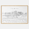 Framed Tempe AZ Art print - Landscape - Main