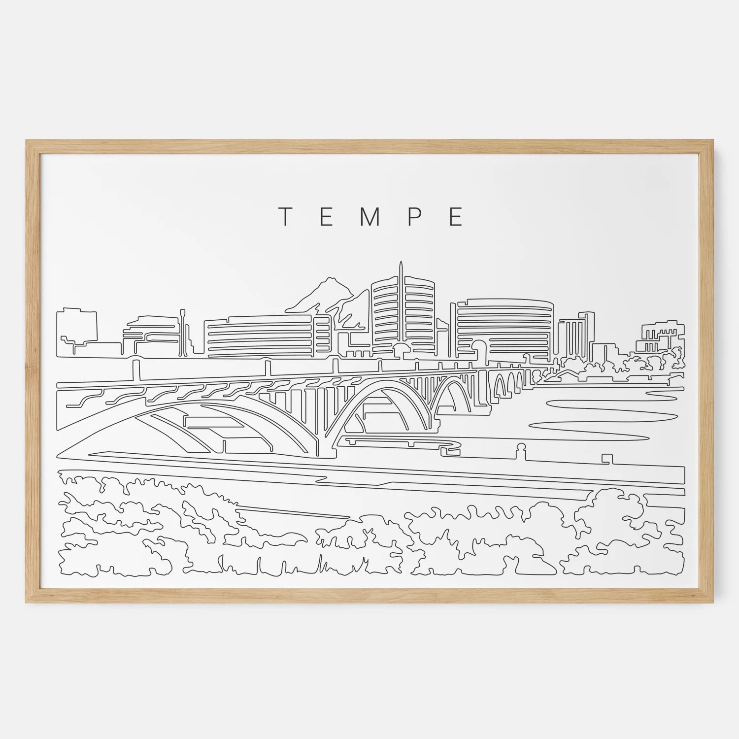 Tempe AZ Skyline Art Print
