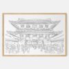 Framed Tokyo Asakusa Temple Art print - Landscape - Main