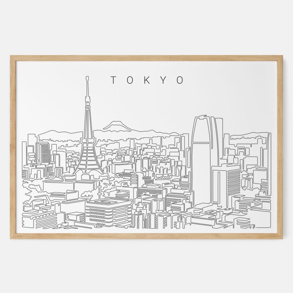 Framed Tokyo Skyline Art print - Landscape - Main