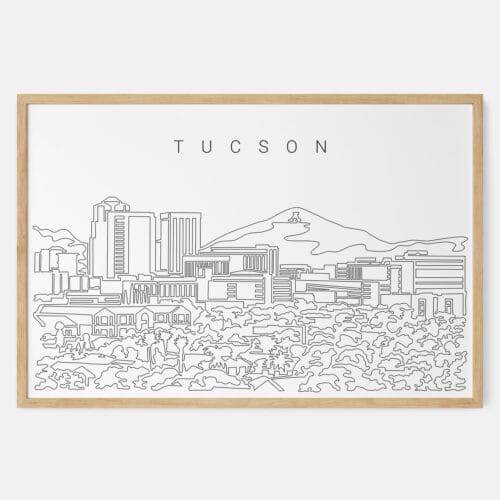 Tucson AZ Skyline Art Print