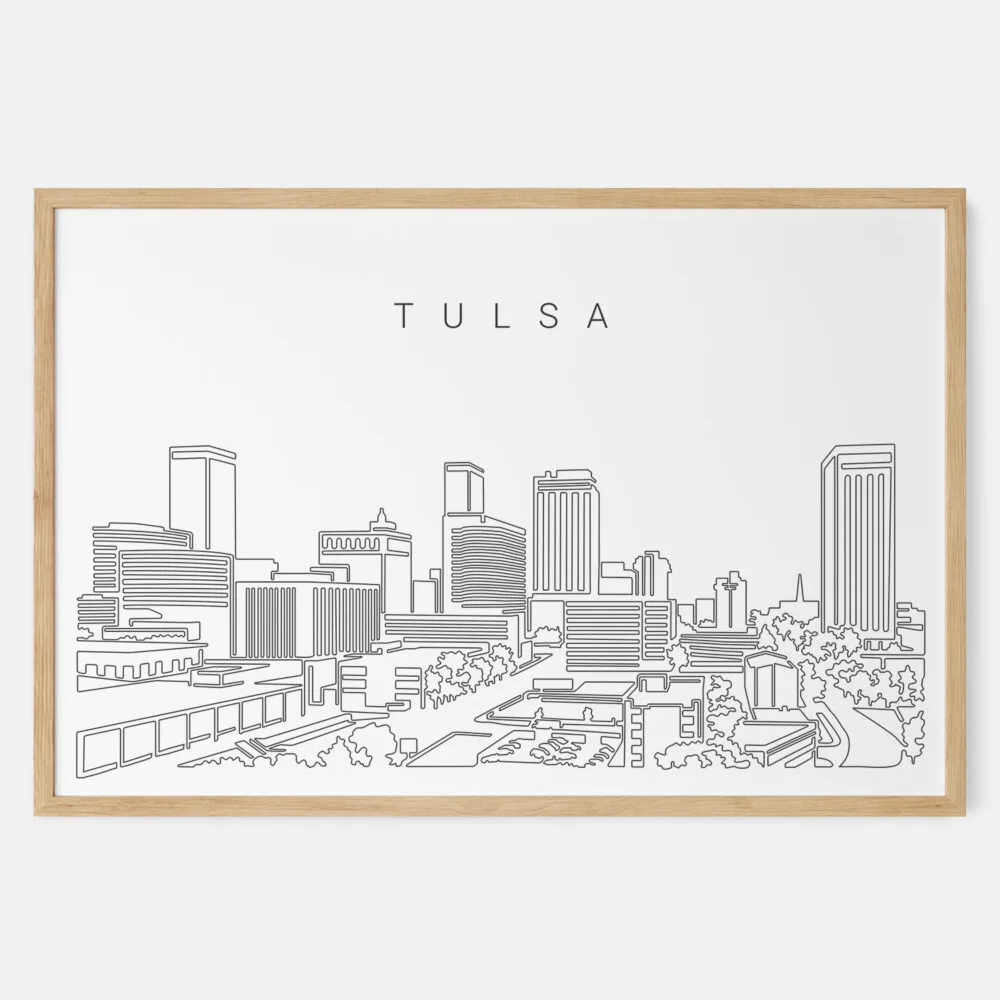 Framed Tulsa Art print - Landscape - Main Framed Tulsa Art print - Landscape - Main