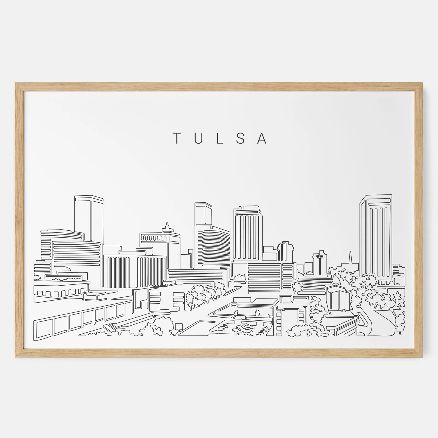 Tulsa Skyline Art Print