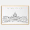 Framed Washington Capitol Art print - Landscape - Main