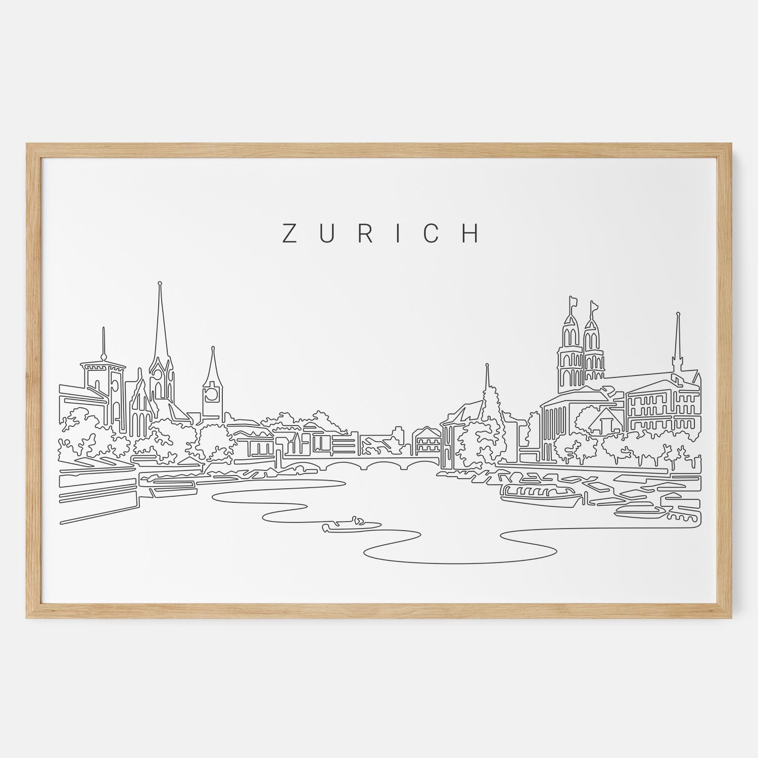 Zurich Skyline Art Print