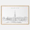Framed Zurich Limma river Art print - Landscape - Main
