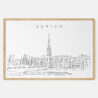 Framed Zurich Limma river Art print - Landscape - Main