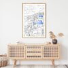 Santorini Art Print - Living Room