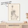 Statue of Liberty One Line Drawing