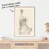 Statue of Liberty One Line Drawing