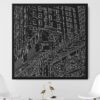 Framed Chicago L Train Canvas Wall Art - Square - Main - Dark