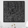 Framed Chicago L Train Canvas Wall Art - Square - Main - Dark