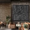 Framed Chicago L Train Canvas Wall Art - Square - Restaurant - Light