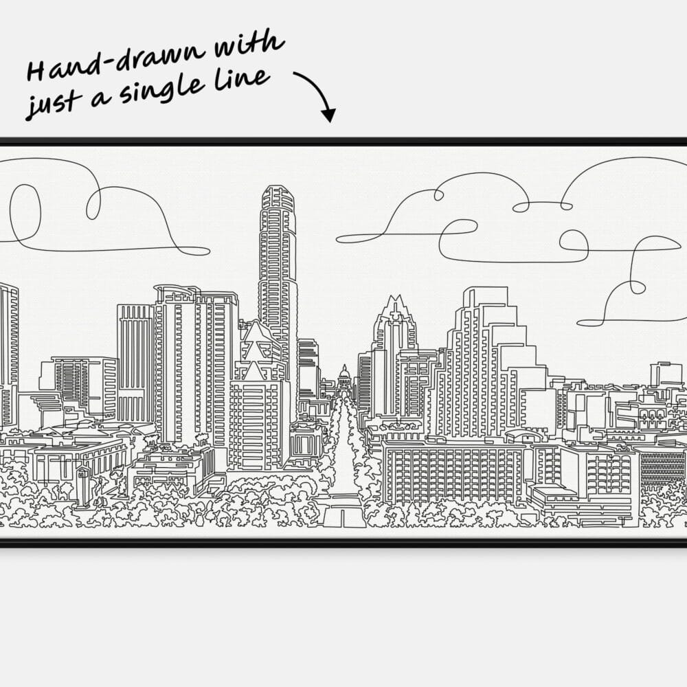 Austin Texas One Line Art Austin Texas One Line Art
