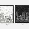 Framed Austin Texas Canvas Wall Art - Pano - Color Selection