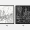Framed Los Angeles Canvas Wall Art - Pano - Color Selection