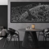 Framed Vietnam Bana Hills Canvas Wall Art - Pano - Kitchen - Dark