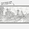 Los Angeles Skyline One Line Art