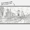 Los Angeles Skyline One Line Art