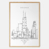 Framed Windy City Chicago Art Print - Main - Light - Portrait