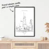 Windy City Chicago One Line Drawing