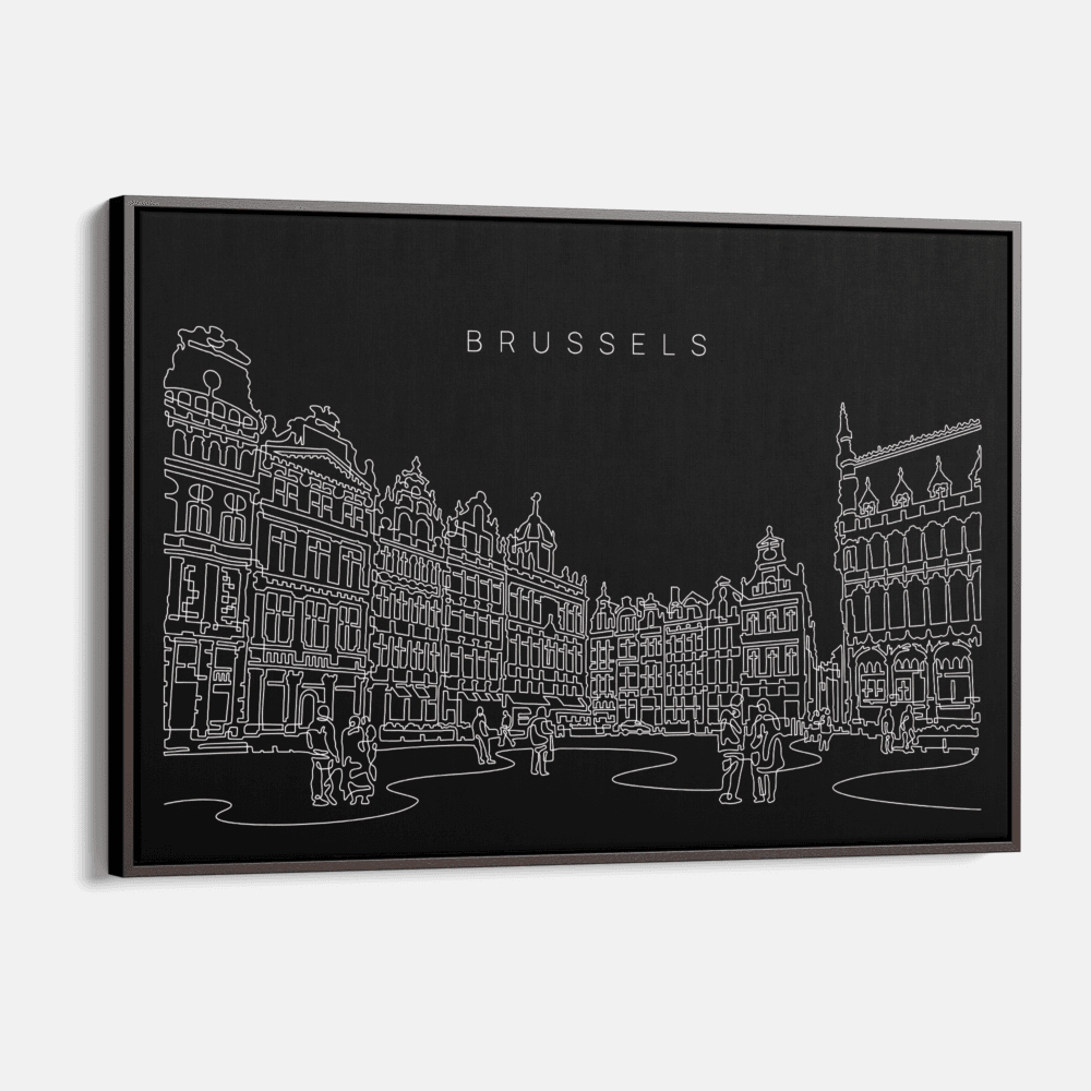Brussels Belgium Canvas Art Print - Main - Dark Brussels Belgium Canvas Art Print - Main - Dark