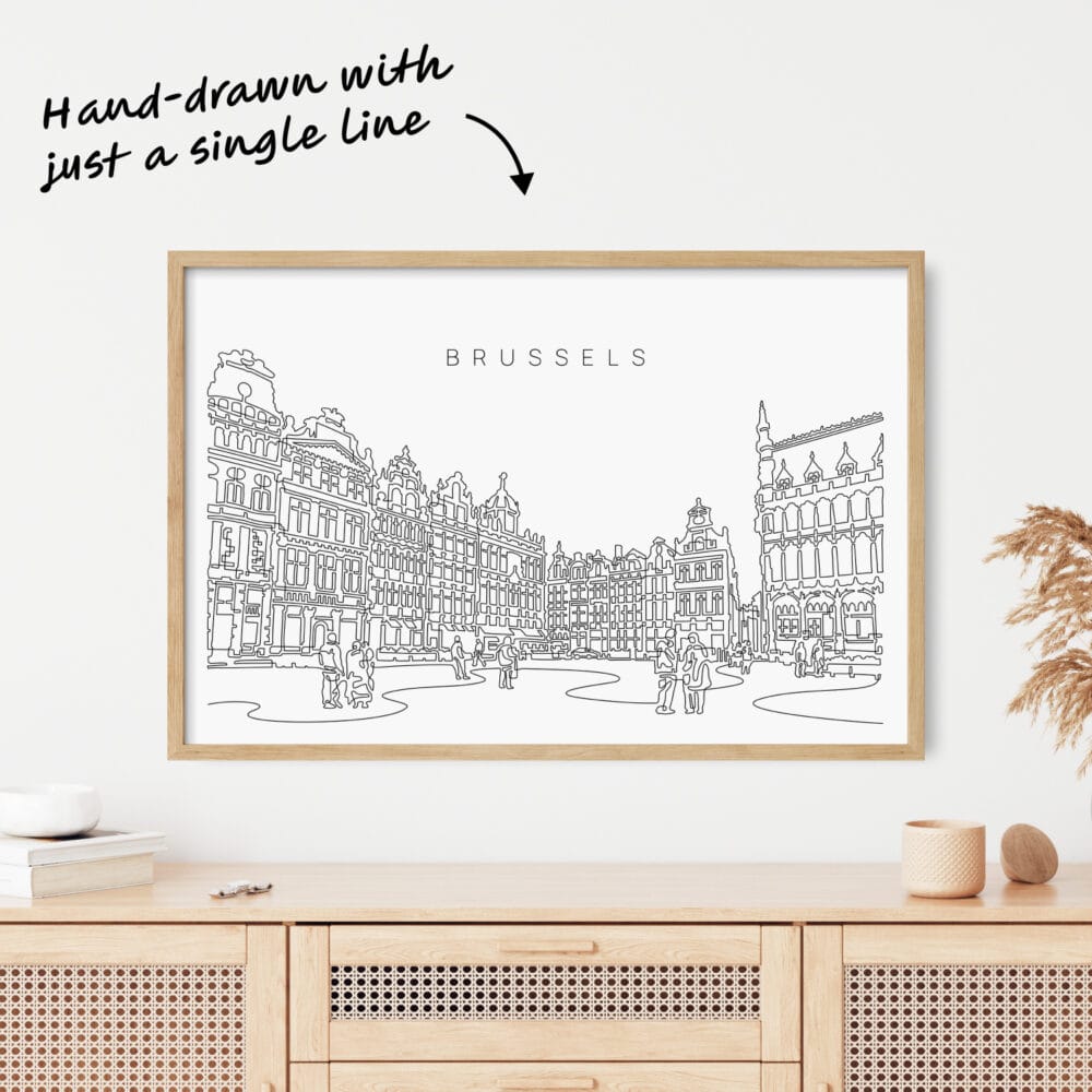 Brussels Belgium One Line Art Brussels Belgium One Line Art