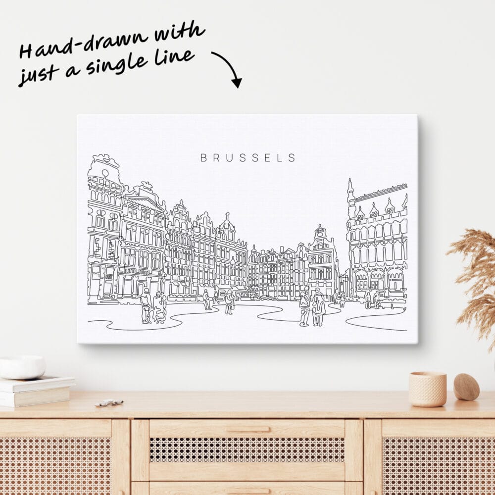 Brussels Belgium One Line Drawing Brussels Belgium One Line Drawing