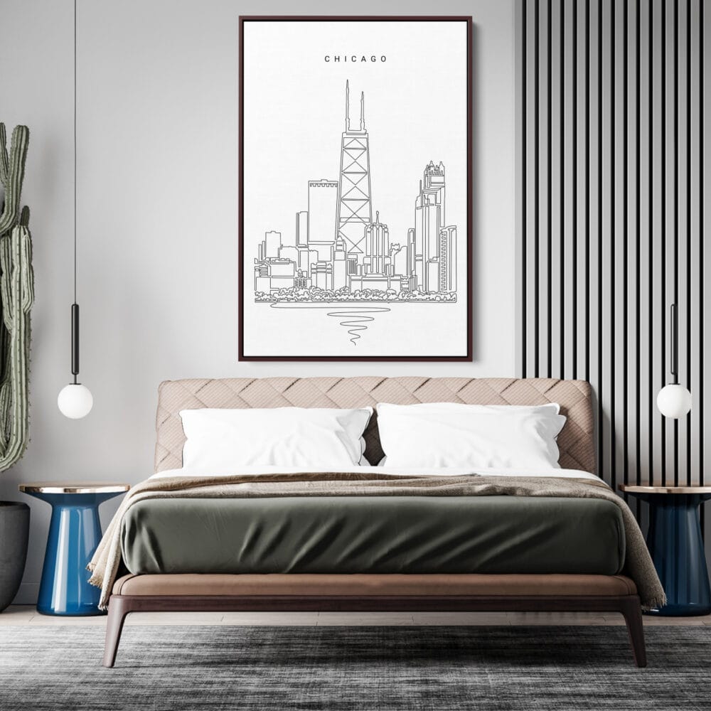 Chicago John Hancock Tower Canvas Art Print for Bedroom - Portrait Chicago John Hancock Tower Canvas Art Print for Bedroom - Portrait