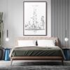 Chicago John Hancock Tower Canvas Art Print for Bedroom - Portrait