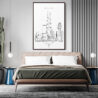 Chicago John Hancock Tower Canvas Art Print for Bedroom - Portrait