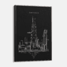 Chicago John Hancock Tower Canvas Wall Art - Main - Dark