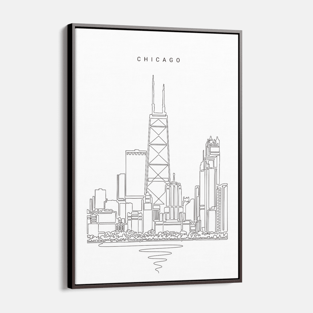 Chicago John Hancock Tower Canvas Wall Art - Main - Light