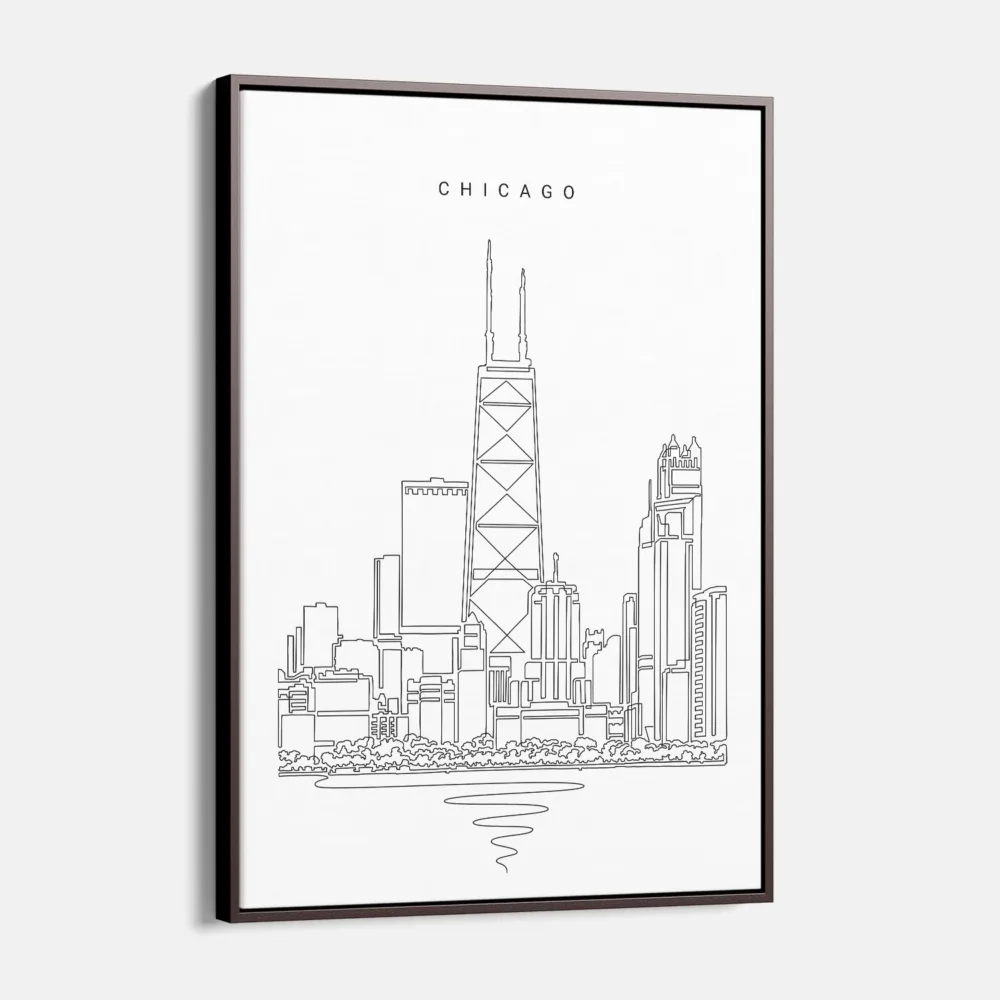Chicago John Hancock Tower Canvas Wall Art - Main - Light