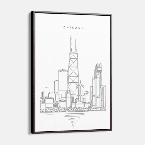Chicago John Hancock Tower Canvas Wall Art - Main - Light