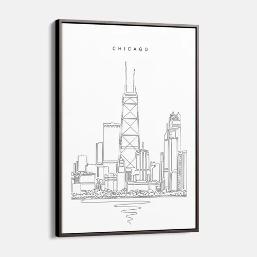 Chicago John Hancock Tower Canvas Wall Art - Main - Light