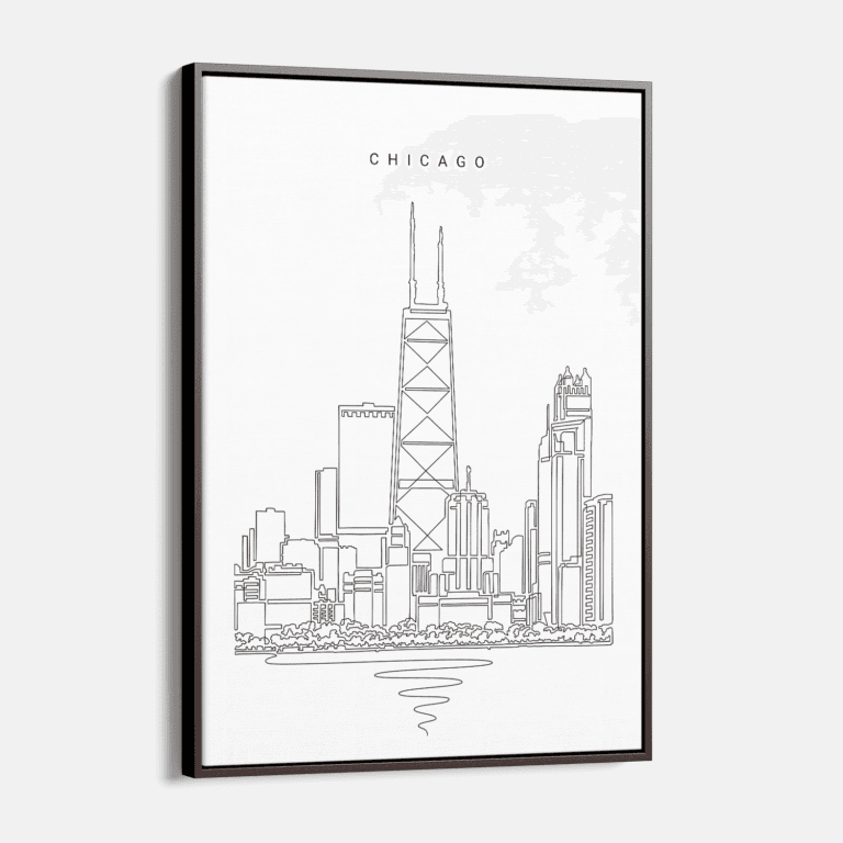 Chicago John Hancock Tower Canvas Wall Art - Main - Light