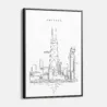 Chicago John Hancock Tower Canvas Wall Art - Main - Light