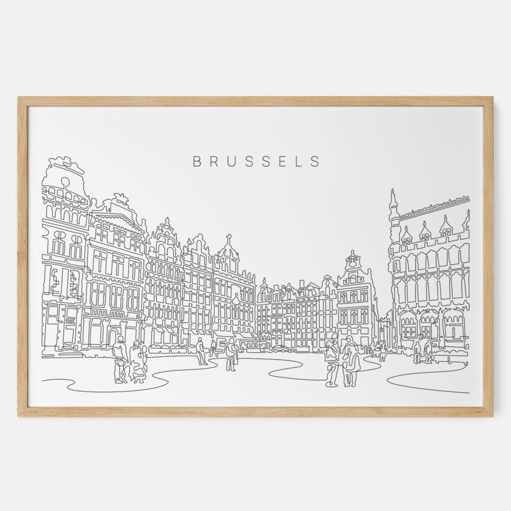 Framed Brussels Art Print - Main - Light