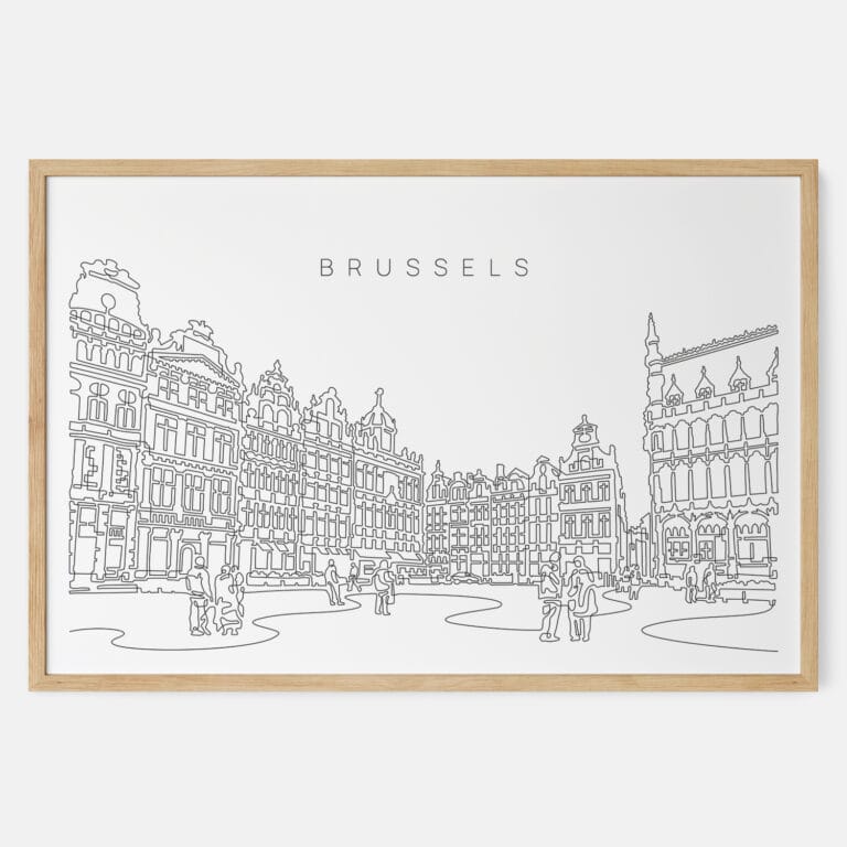 Framed Brussels Art Print - Main - Light