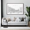 Framed Brussels Belgium Canvas Art Print - Living Room - Light