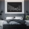 Framed Brussels Belgium Canvas Print - Hotelroom - Dark