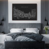 Framed Brussels Belgium Canvas Print - Hotelroom - Dark