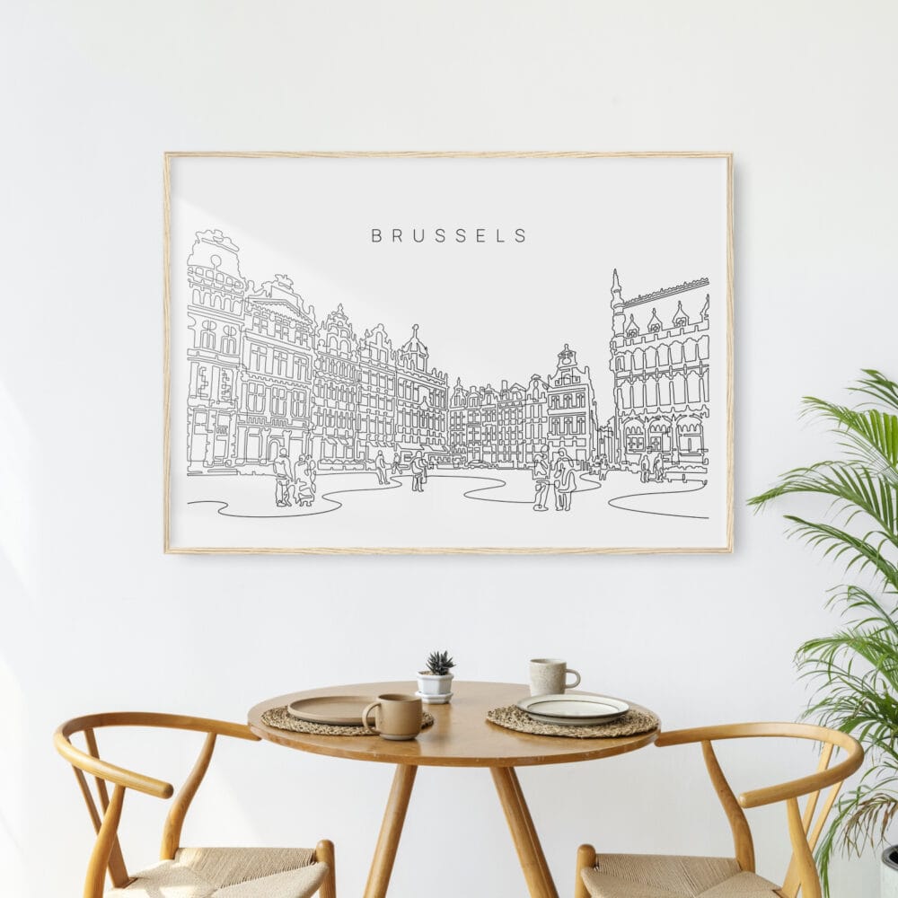 Framed Brussels Belgium Wall Art for Kitchen Framed Brussels Belgium Wall Art for Kitchen
